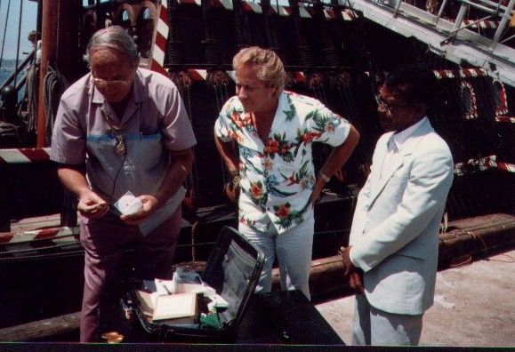 Mel Fisher, Bill Warren and Dr. John Ford